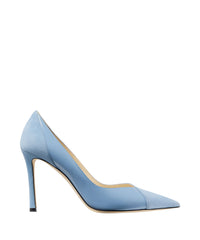Cass 95 pumps in suede and patent leather - Smoky Blue & Smoky Blue