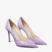 Cass 95 pumps in leather - Wisteria & Wisteria