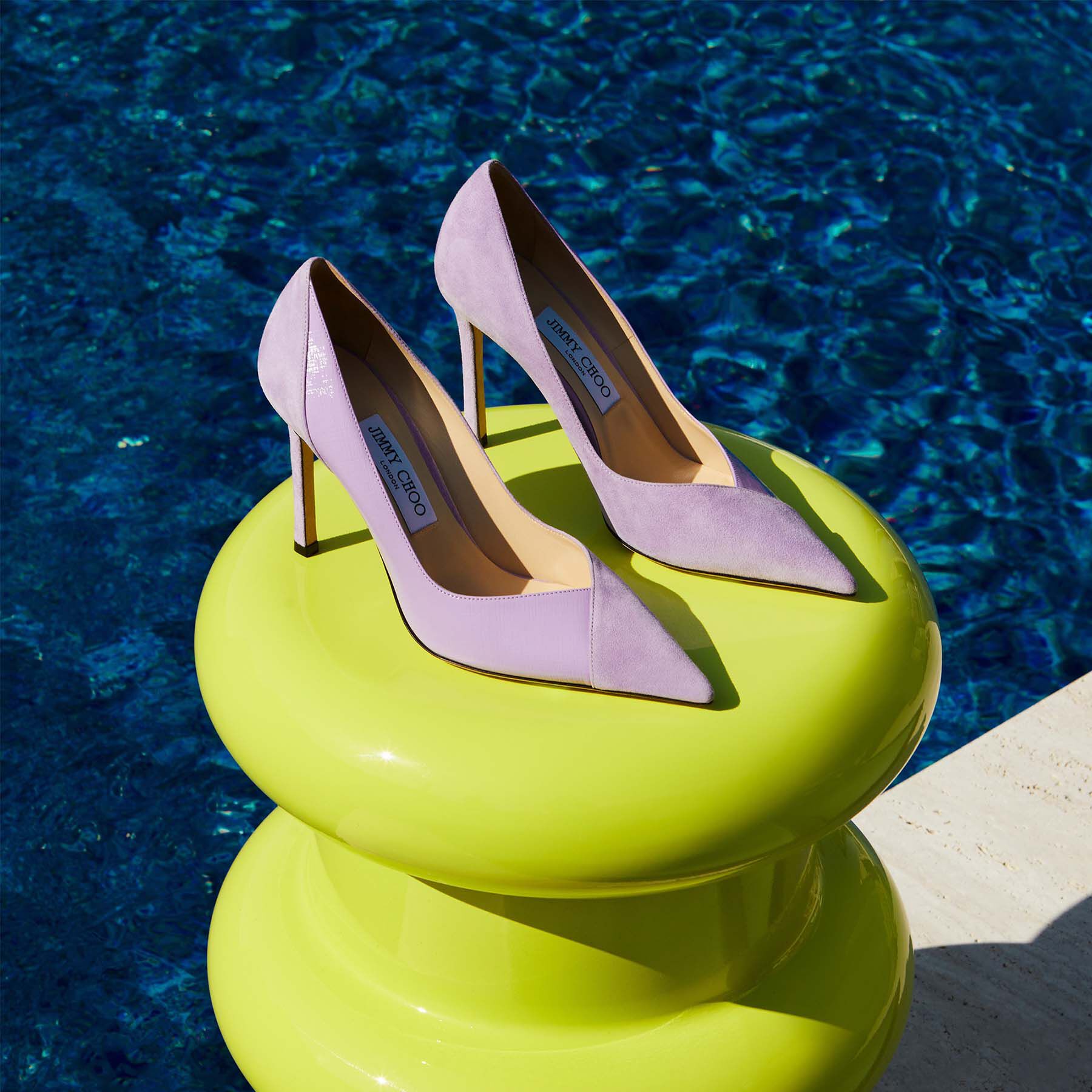 Cass 95 pumps in leather - Wisteria & Wisteria