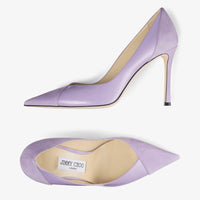 Cass 95 pumps in leather - Wisteria & Wisteria