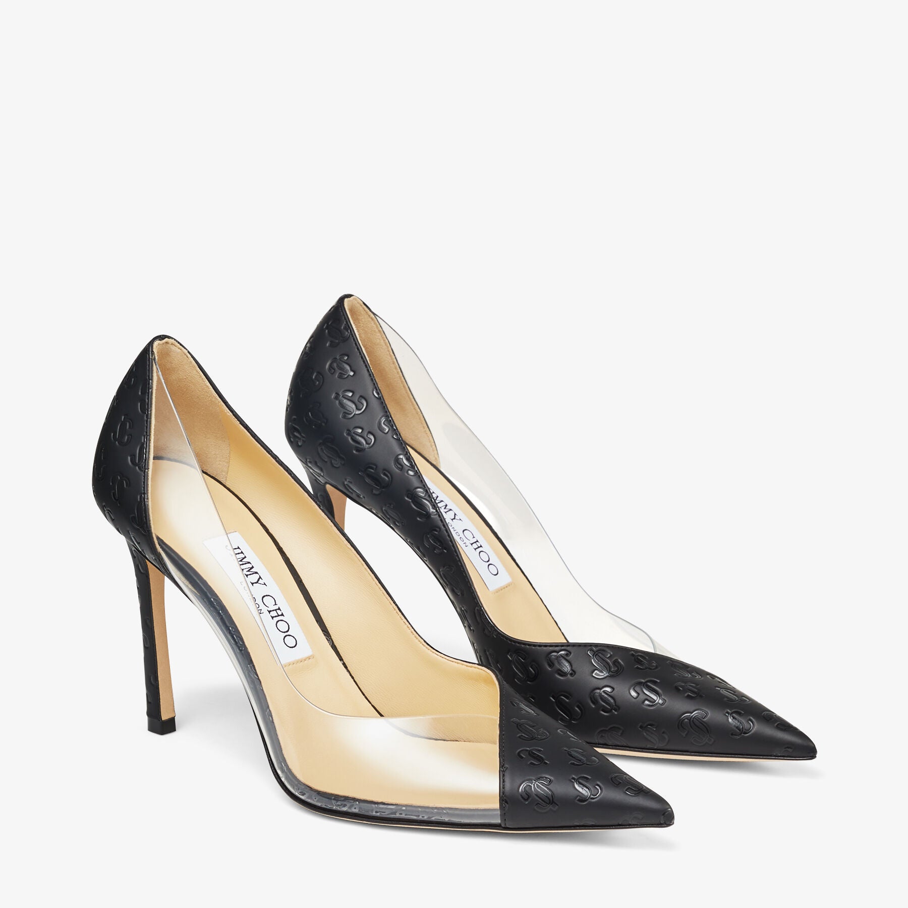 Cass 95 pumps - Black & Clear