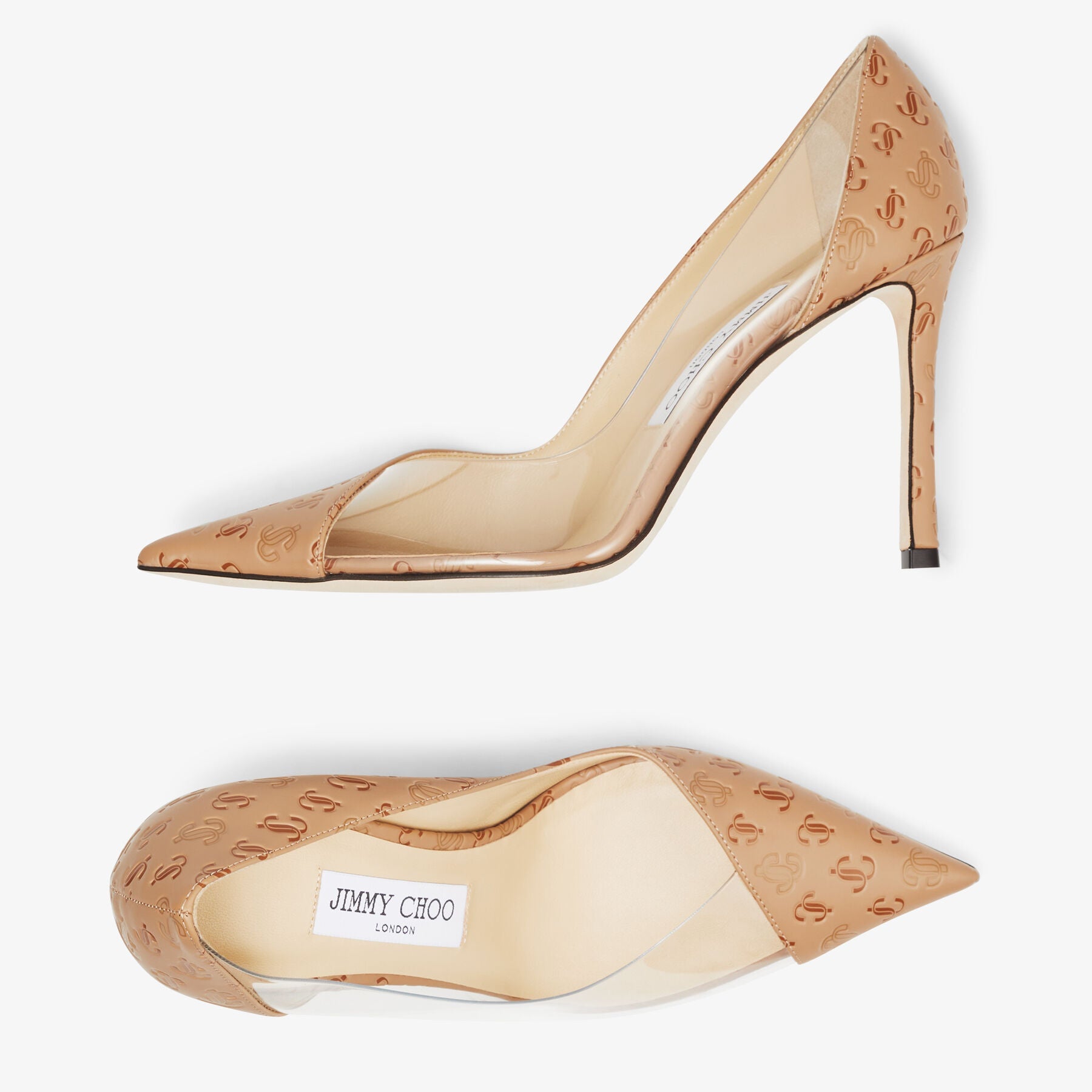 Cass 95 pumps - Caramel & Clear