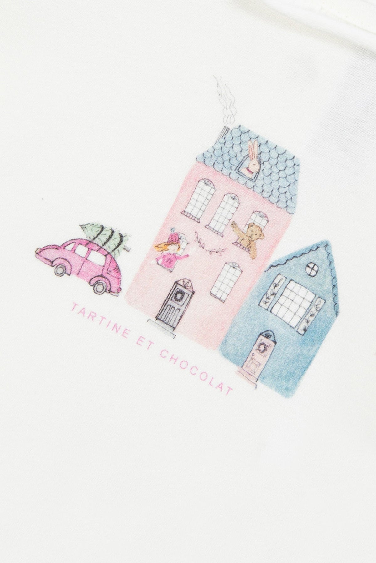 T-shirt - Prune illustration maison de campagne