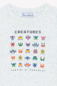 ZNO PICS // T-shirt - Bleu électrique illustration créatures