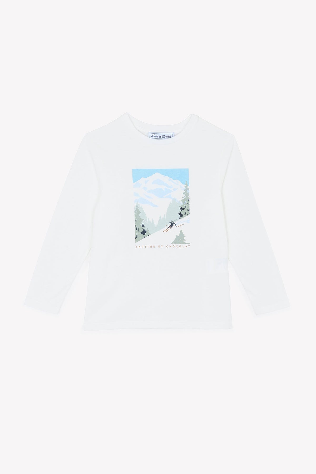 ZNO PICS // T-shirt - Ecru illustration douceur alpine