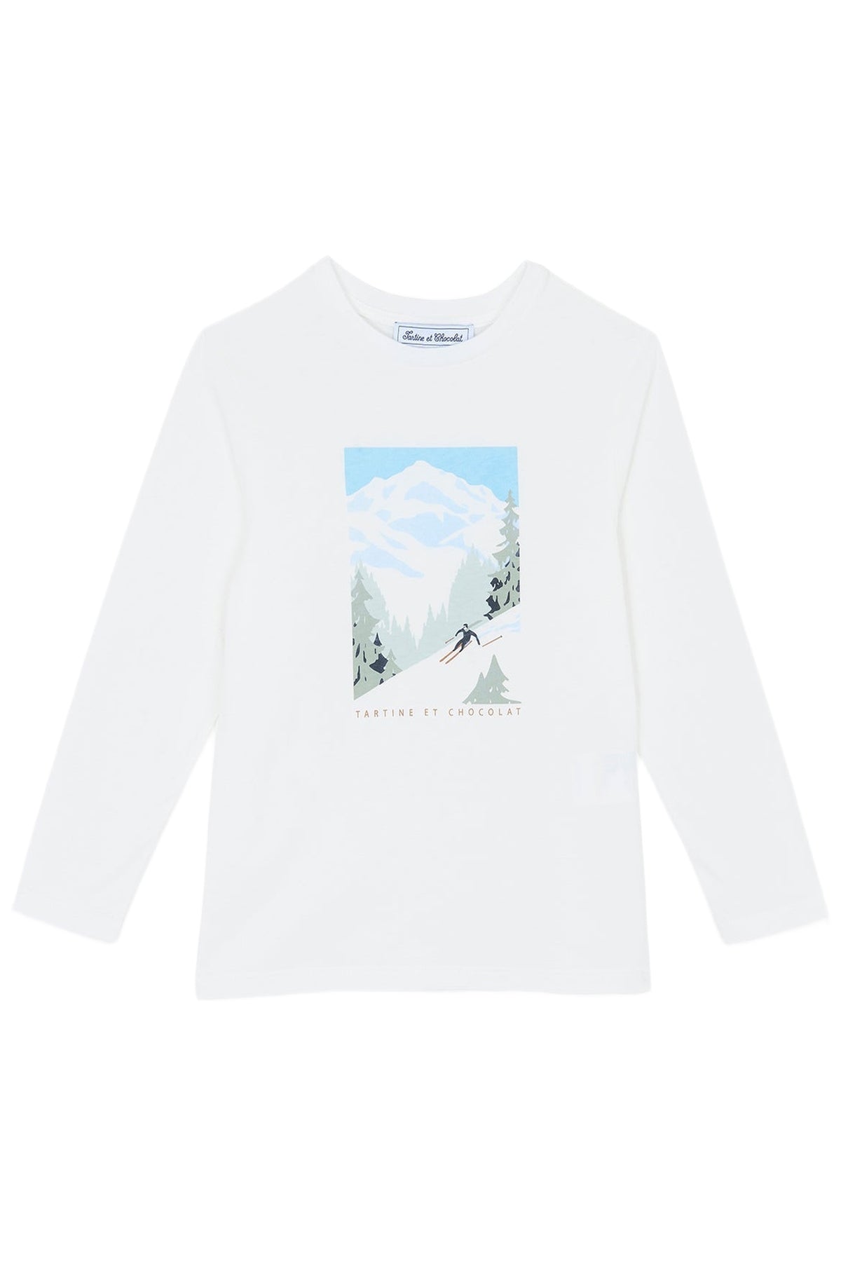 T-shirt - Ecru illustration douceur alpine
