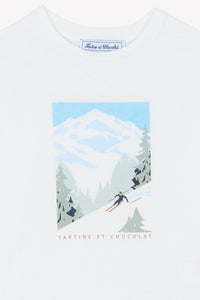 ZNO PICS // T-shirt - Ecru illustration douceur alpine