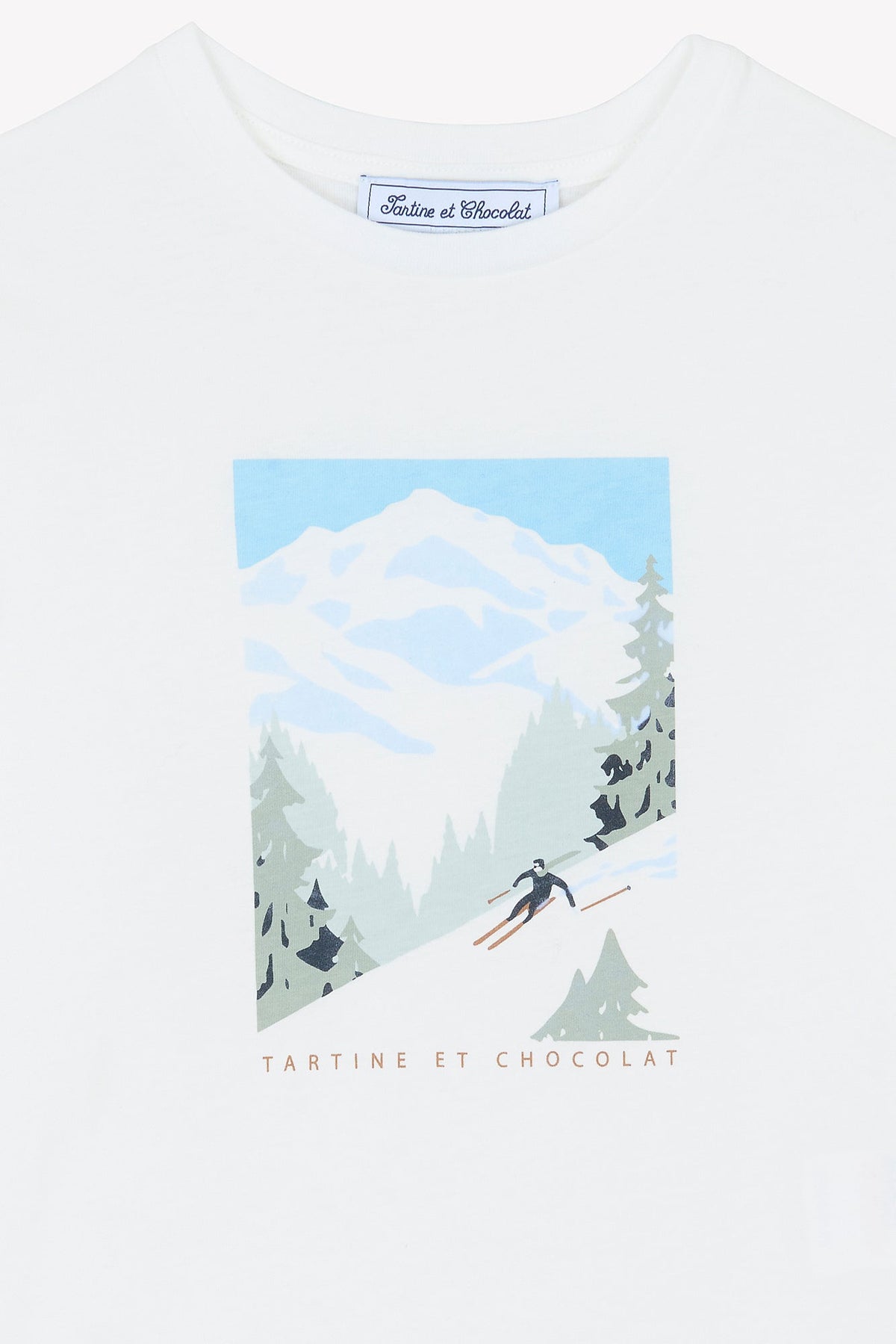 ZNO PICS // T-shirt - Ecru illustration douceur alpine