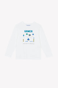 T-shirt - Bleu électrique illustration gamer