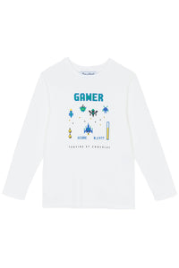 T-shirt - Bleu électrique illustration gamer