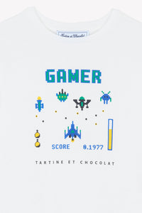 T-shirt - Bleu électrique illustration gamer