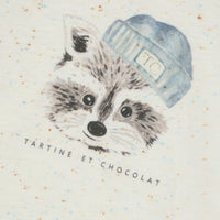 T-shirt - Ecru illustration raton laveur