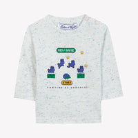 Bleu Électrique / T-Shirt - Bleu Électrique Illustration New Game