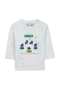 T-shirt game on en coton - Bleu électrique