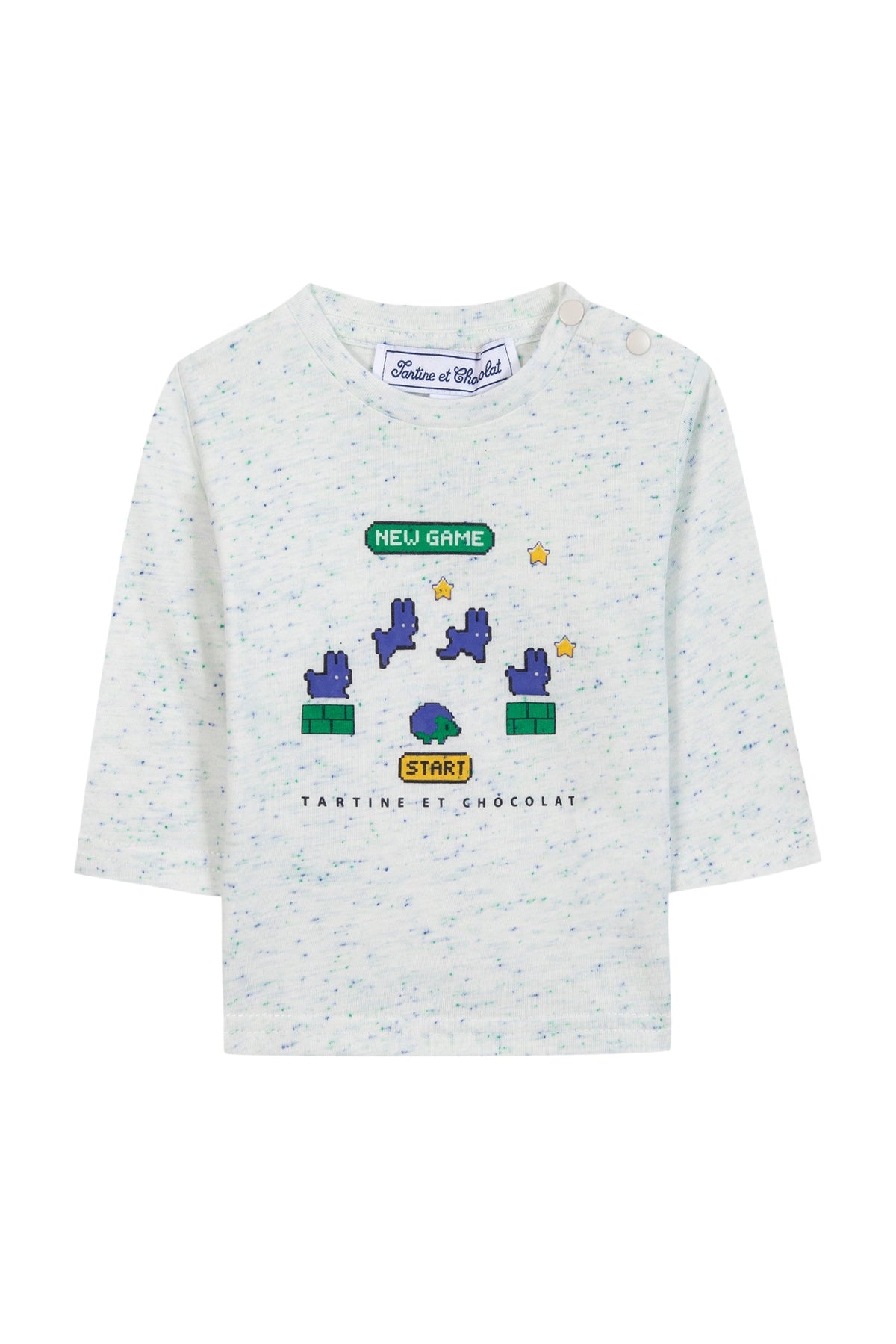 T-shirt game on en coton - Bleu électrique