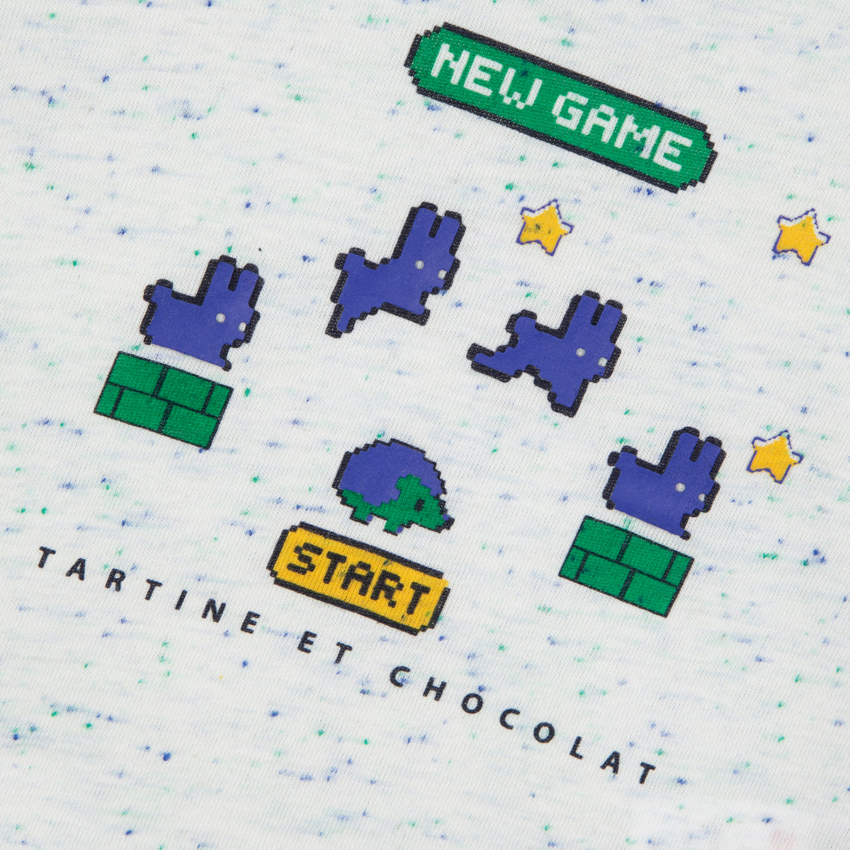 Bleu Électrique / T-Shirt - Bleu Électrique Illustration New Game