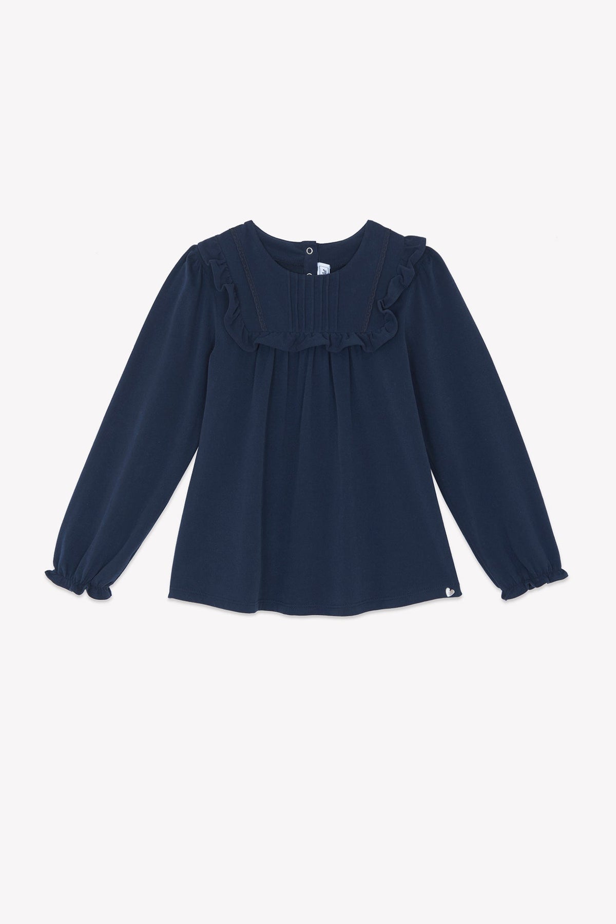 T-shirt - Marine volanté