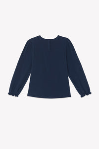 T-shirt - Marine volanté