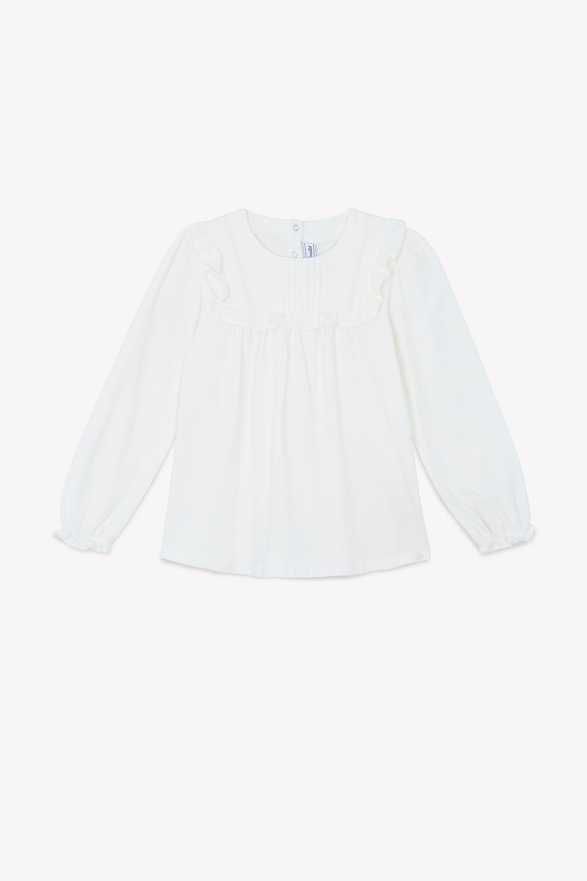 T-shirt - Ecru volanté