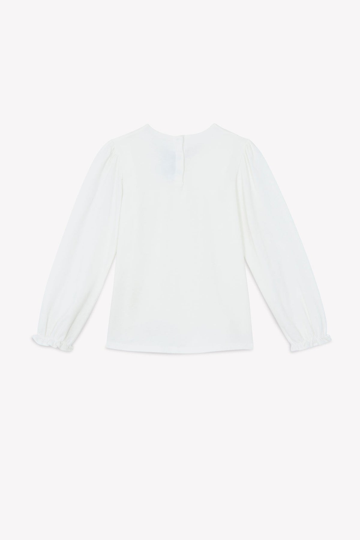 T-shirt - Ecru volanté