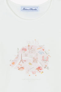 ZNO PICS // T-shirt - Ecru illustration paris