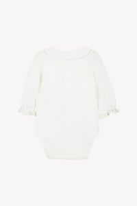 Body manches longues en coton - Nacre