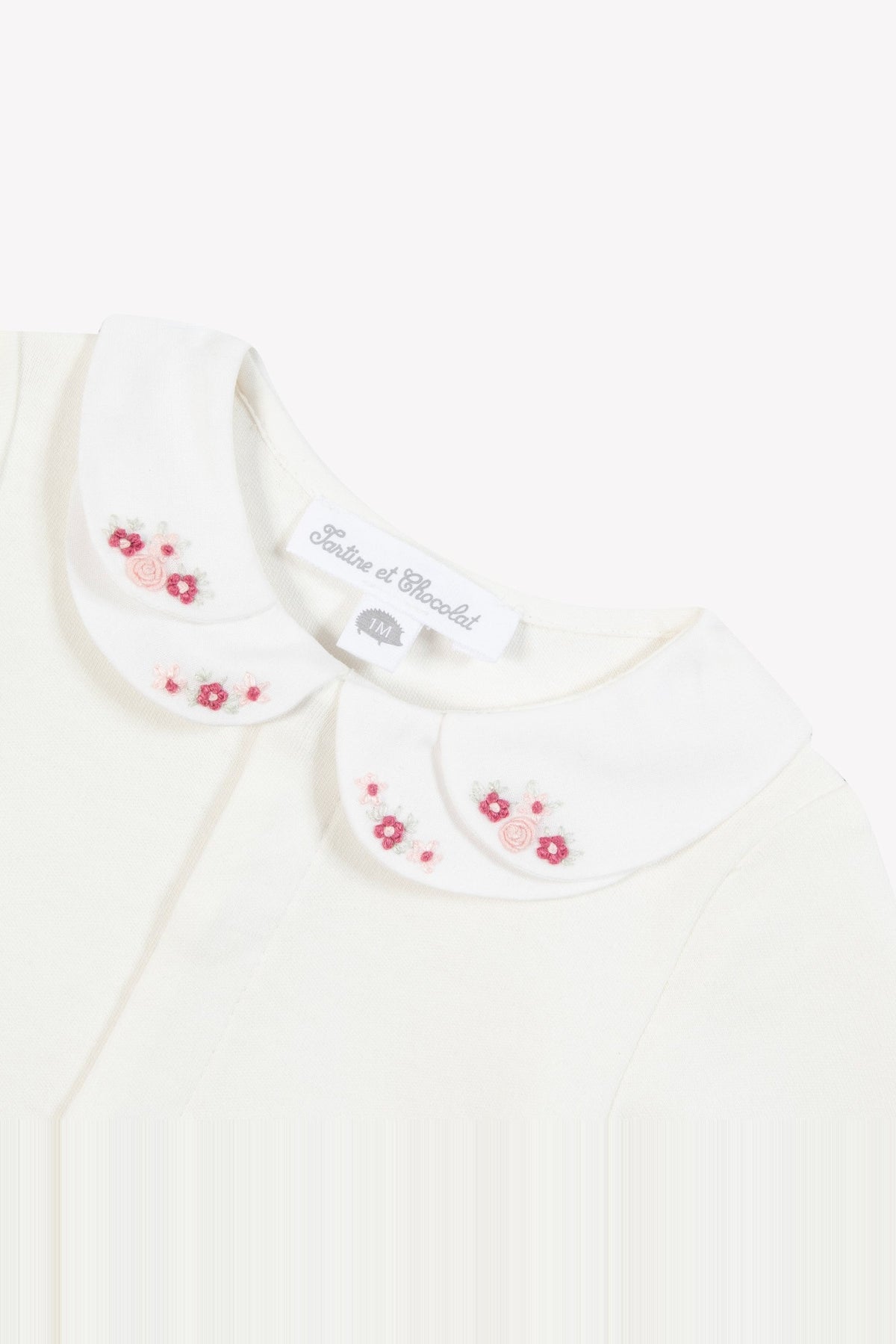 Body manches longues en coton - Nacre