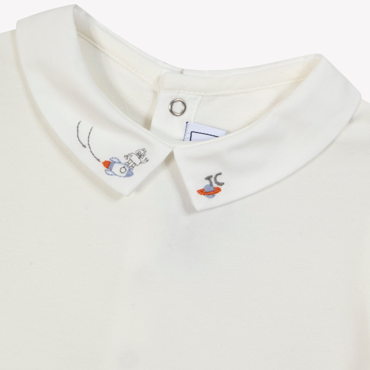 Body - Ecru broderie petit robot