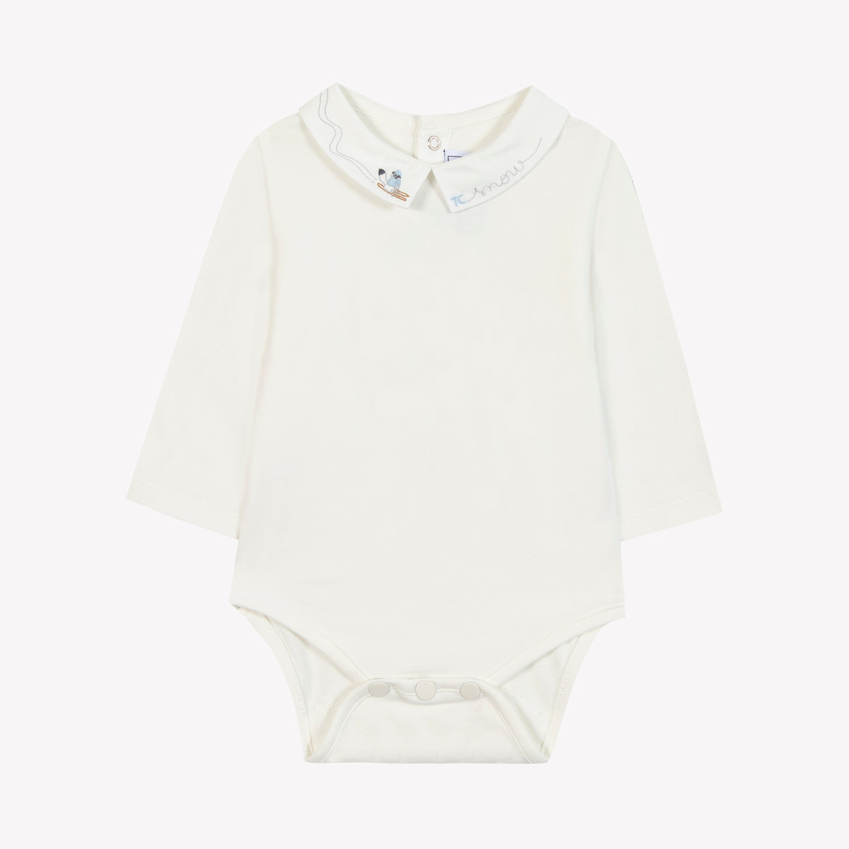 Body - Ecru broderie petit robot
