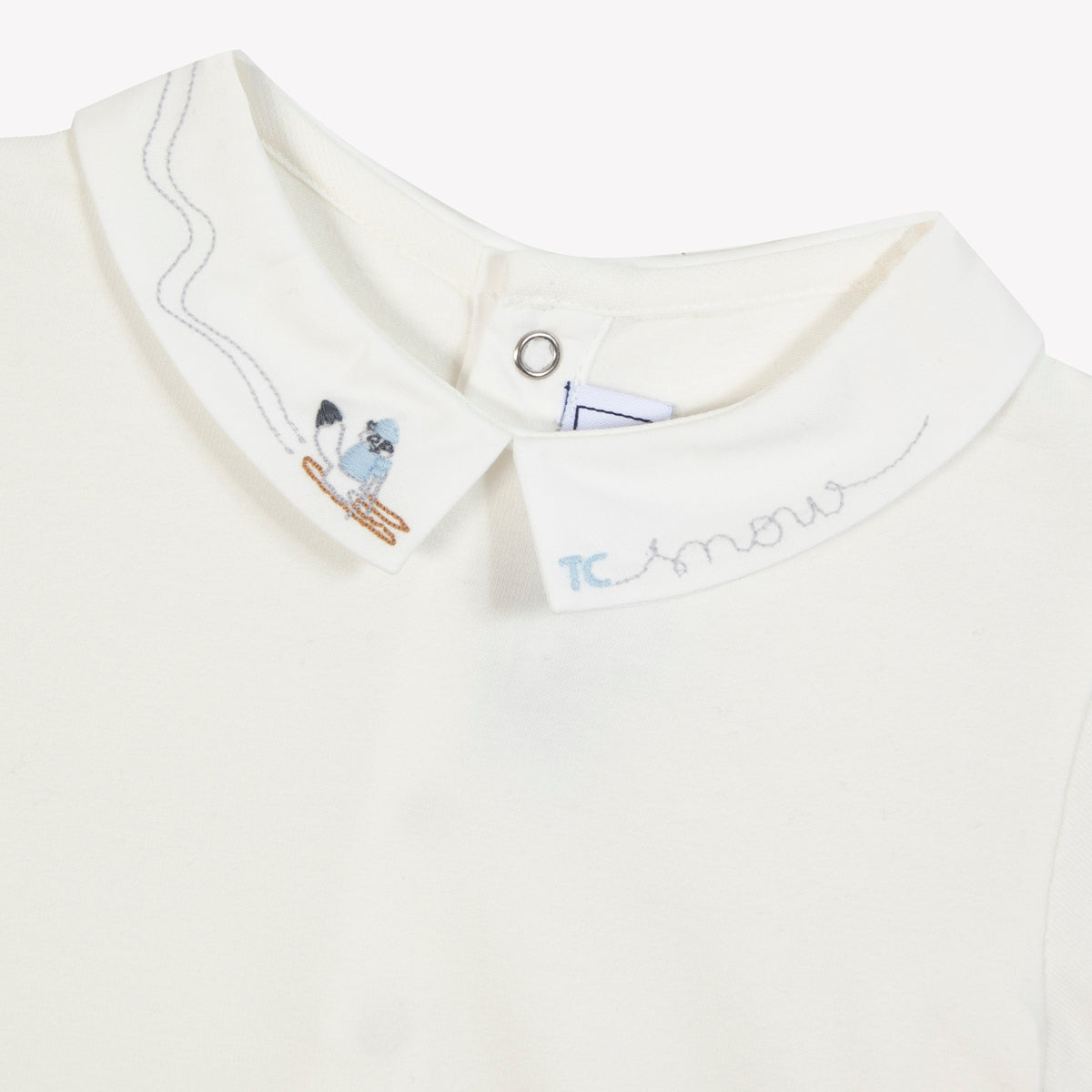 Body - Ecru broderie petit robot