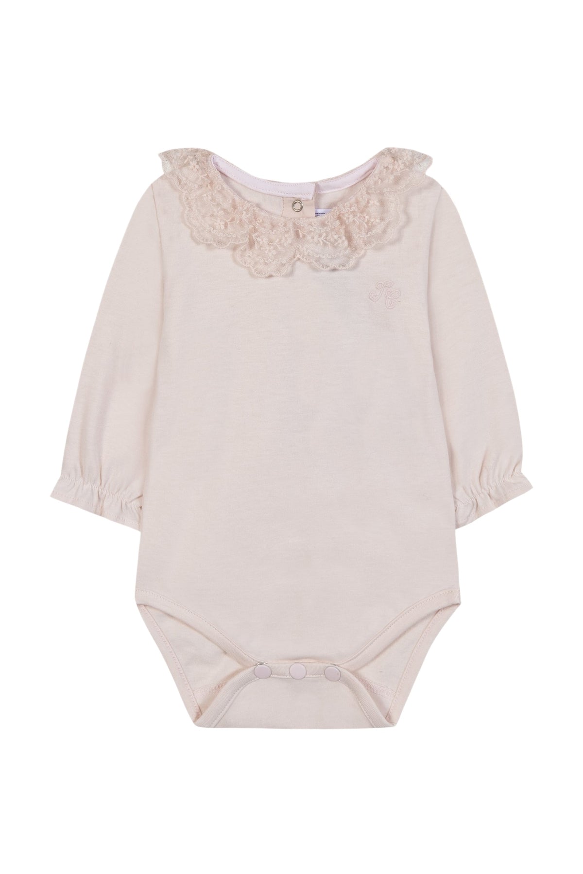 Body - Rose pâle col broderie anglaise