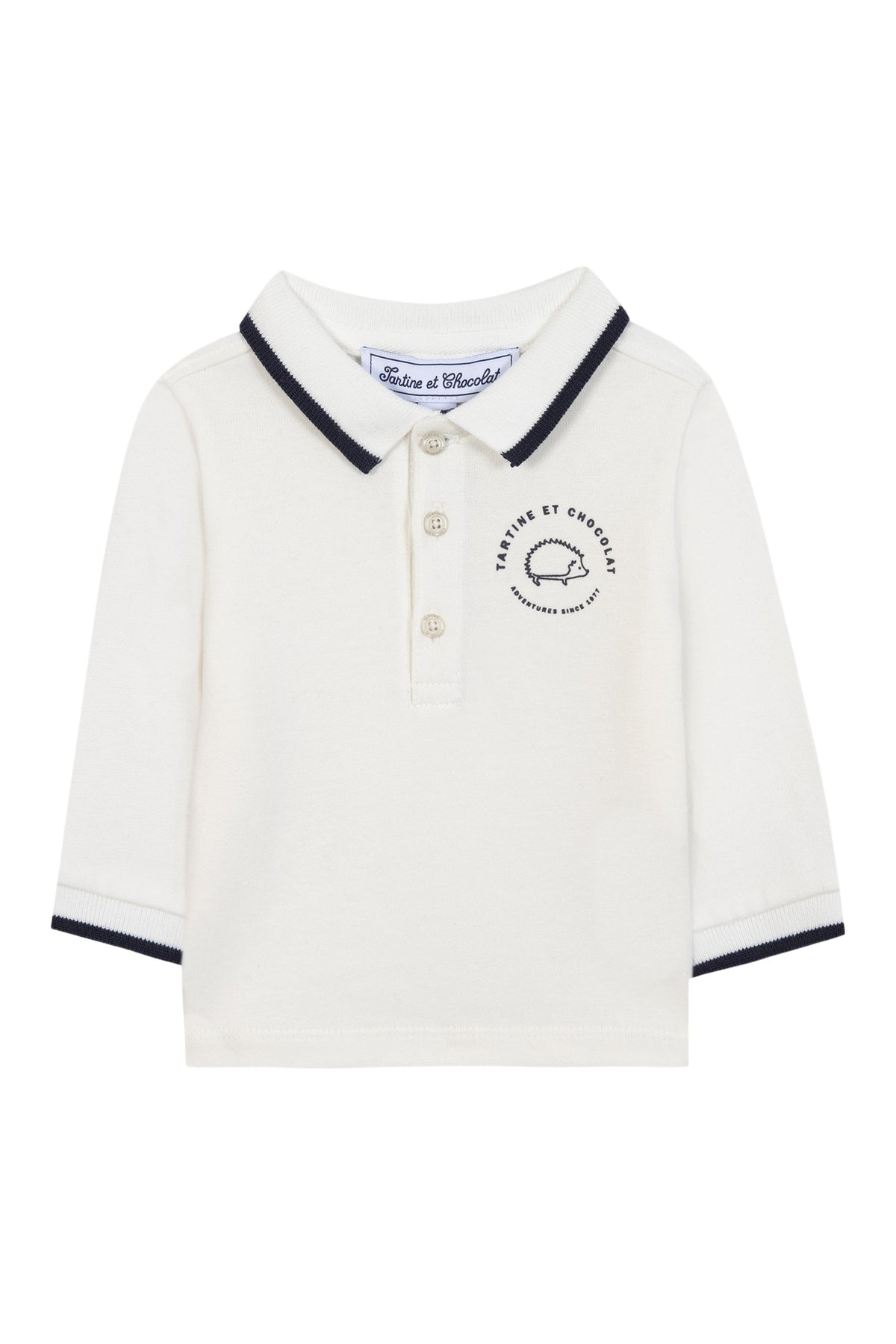 Polo - Ecru liseré marine