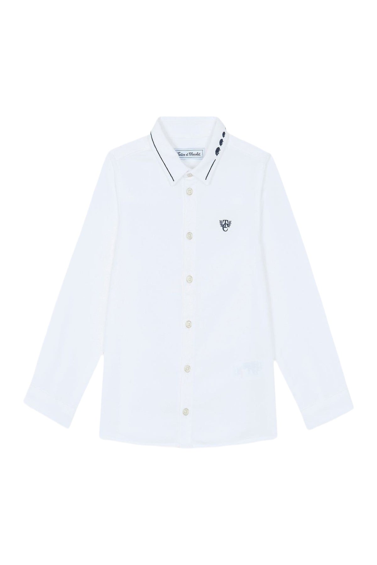 Chemise - Blanc avec boutons apparents