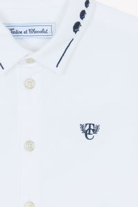 Blanc / Chemise - Blanc Avec Boutons Apparents