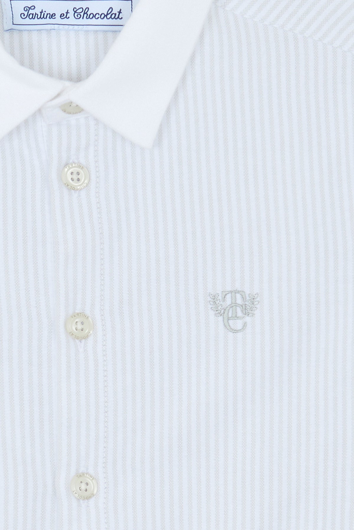 Chemise - Blanc avec boutons apparents