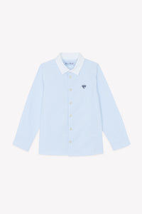 Bleu Ciel Rayé / Chemise - Bleu Ciel Rayures Avec Boutons Apparents
