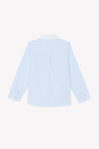 Bleu Ciel Rayé / Chemise - Bleu Ciel Rayures Avec Boutons Apparents