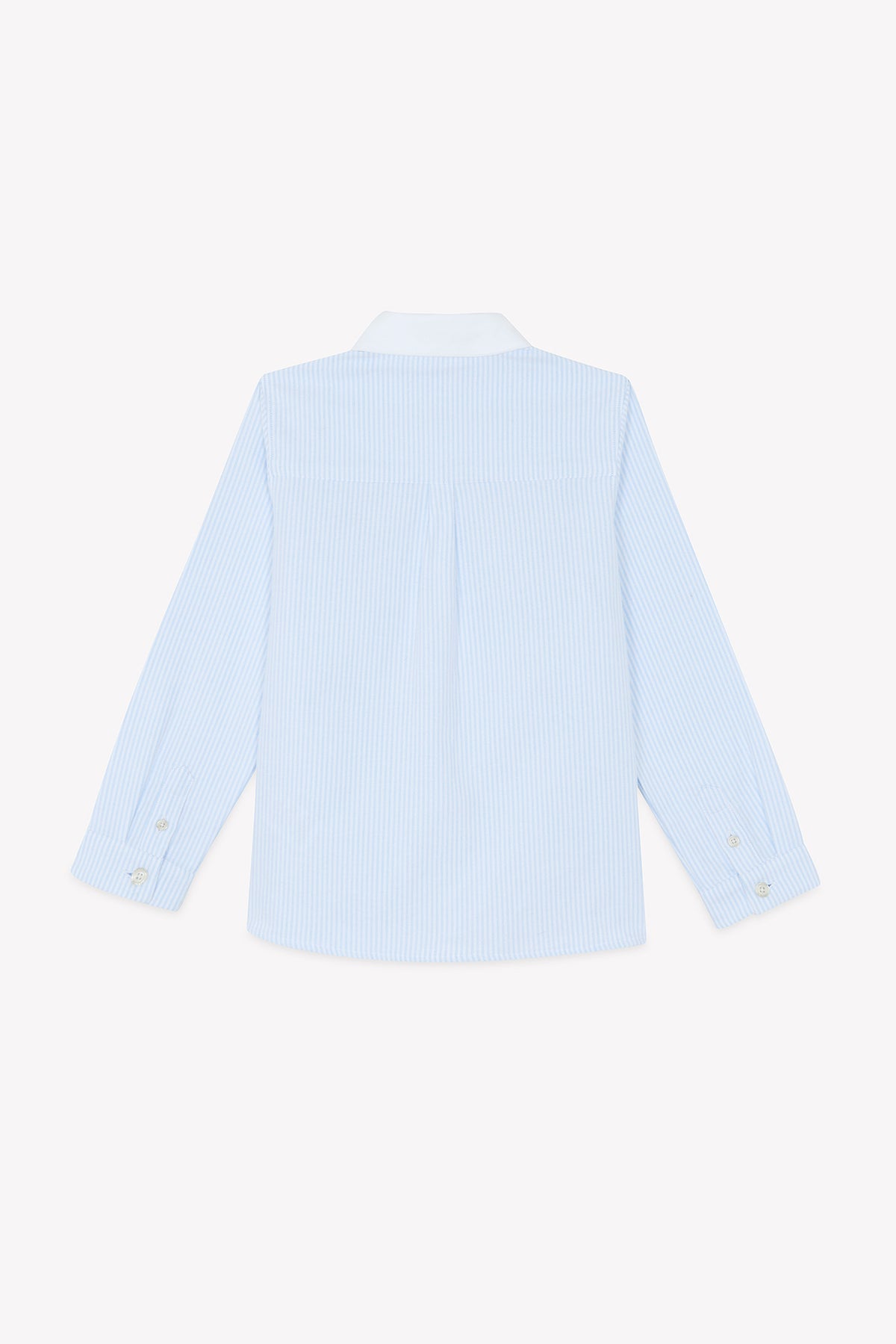 Bleu Ciel Rayé / Chemise - Bleu Ciel Rayures Avec Boutons Apparents