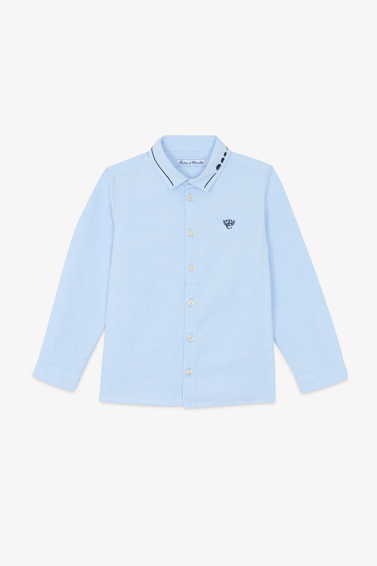 Ciel / Chemise - Bleu Ciel Avec Boutons Apparents