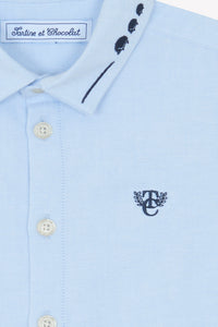 Ciel / Chemise - Bleu Ciel Avec Boutons Apparents