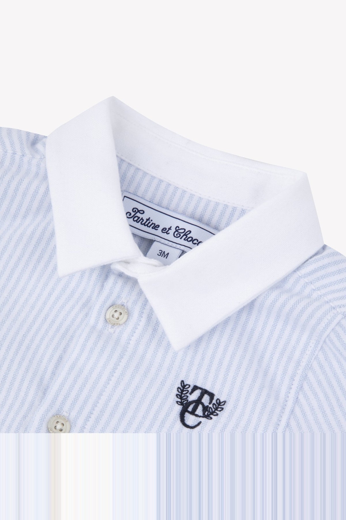 Chemise ceremonie en coton - Bleu céleste