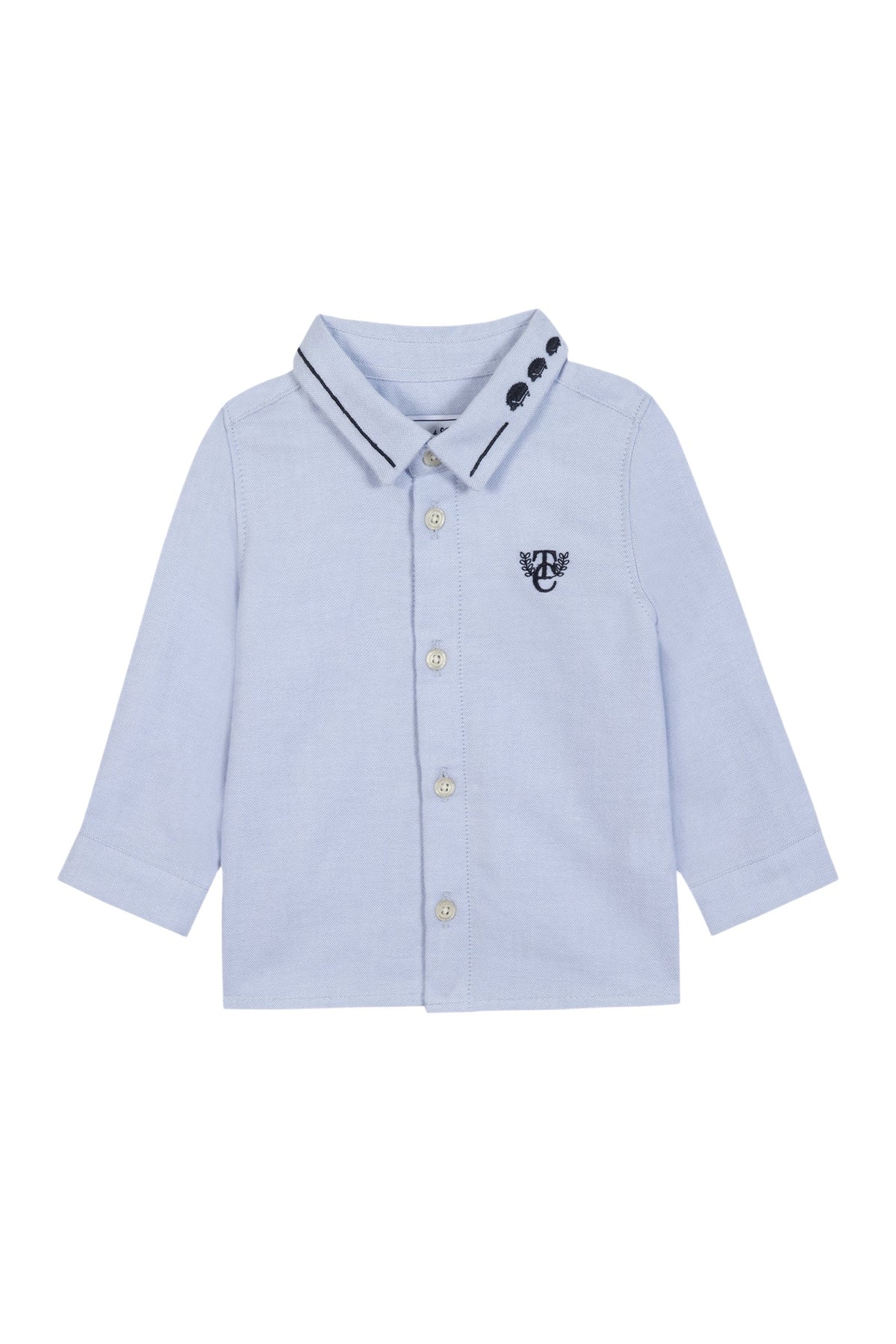 Chemise - Bleu grisé monogramme TC