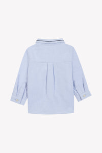 Chemise ceremonie en coton - Bleu céleste