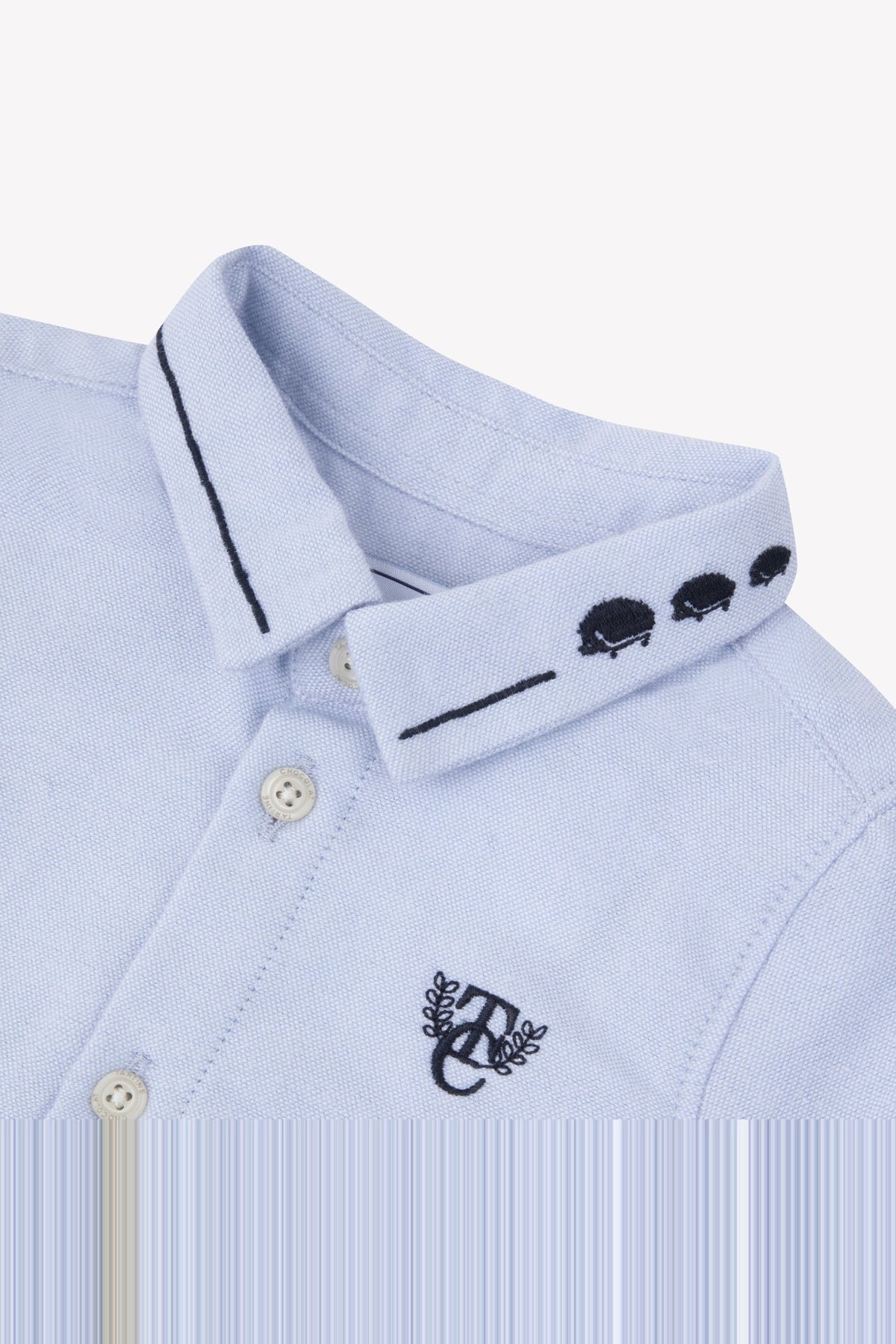 Chemise ceremonie en coton - Bleu céleste