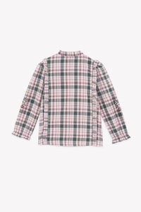 ZNO PICS // Chemise - Vert de gris carreaux à volants