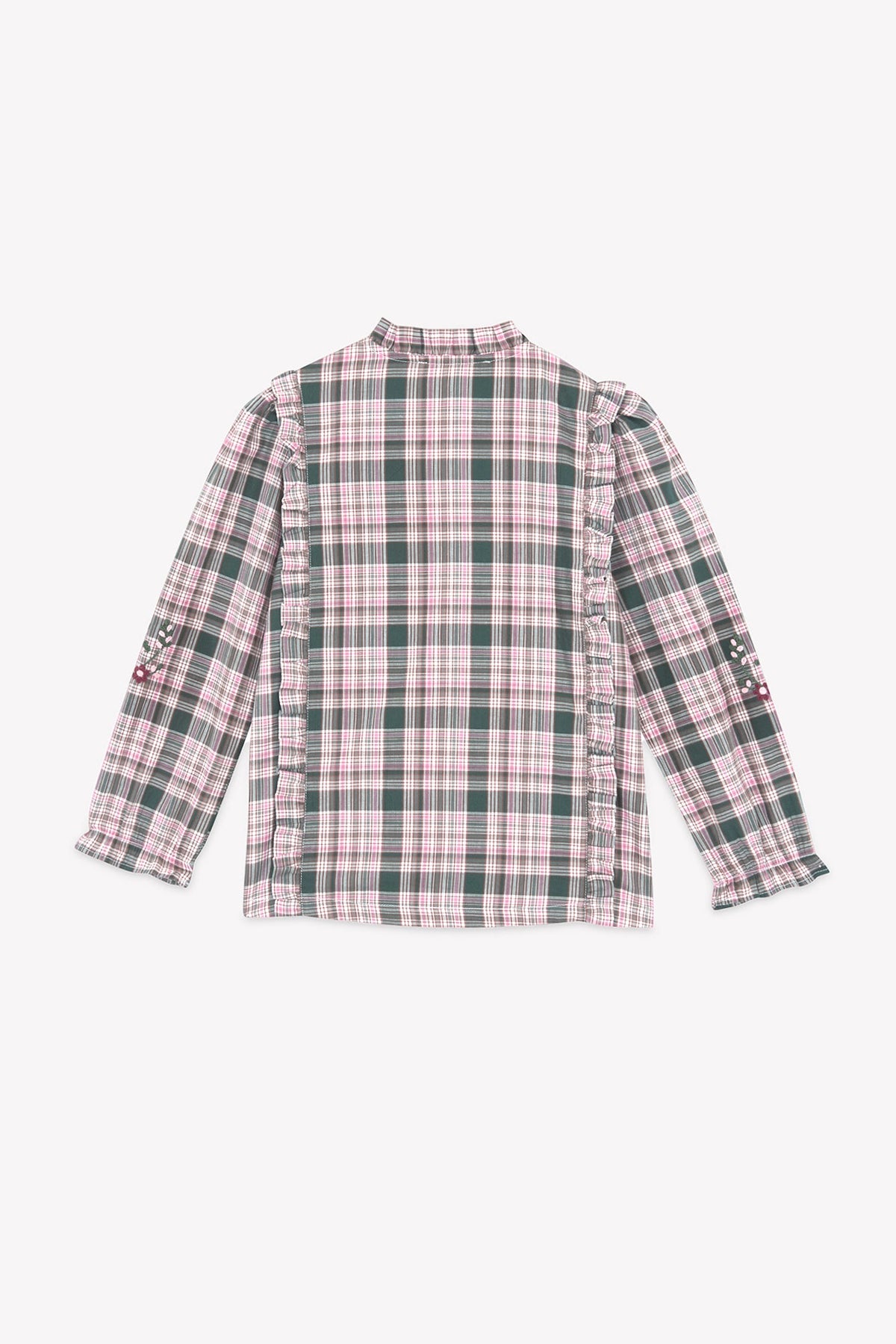 ZNO PICS // Chemise - Vert de gris carreaux à volants
