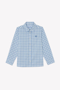 Bleu Grisé / Chemise - Bleu Grisé À Carreaux
