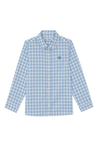 Chemise - Bleu grisé à carreaux