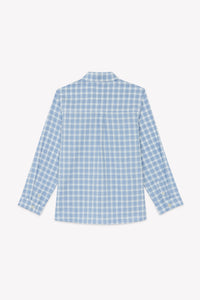 Bleu Grisé / Chemise - Bleu Grisé À Carreaux