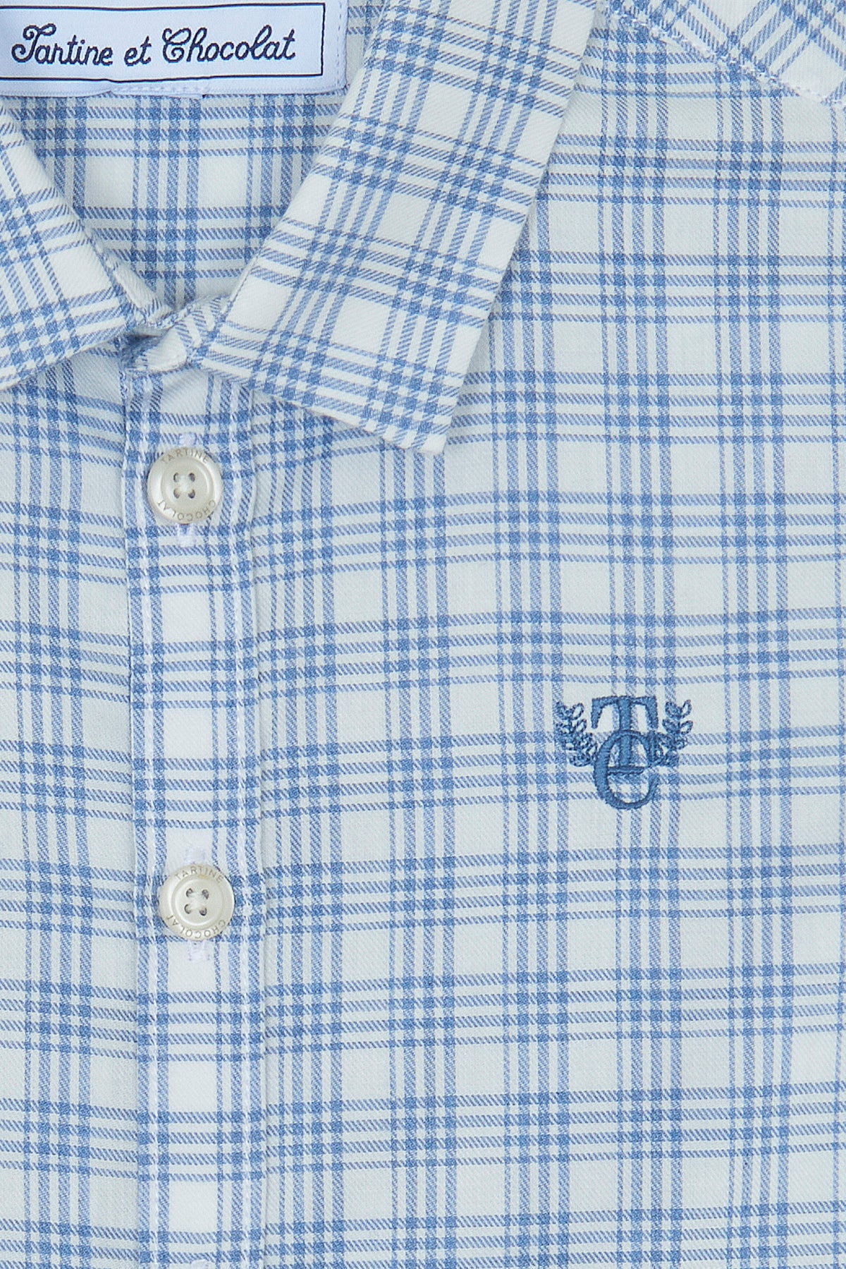 Bleu Grisé / Chemise - Bleu Grisé À Carreaux